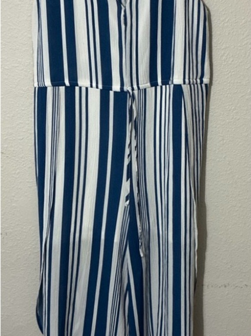 Striped Blue & White tank Jumpsuit